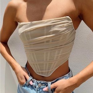 Princess Polly Avery Bustier - Champagne